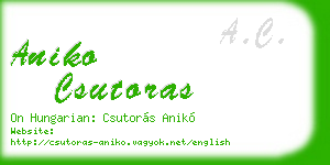 aniko csutoras business card